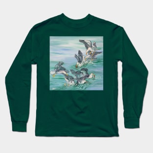 "Kelpigarten" Kelp Gulls Long Sleeve T-Shirt